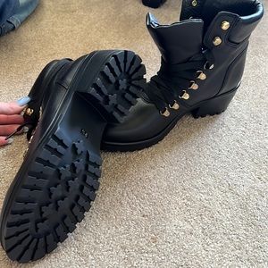 Steve Madden black combat boots